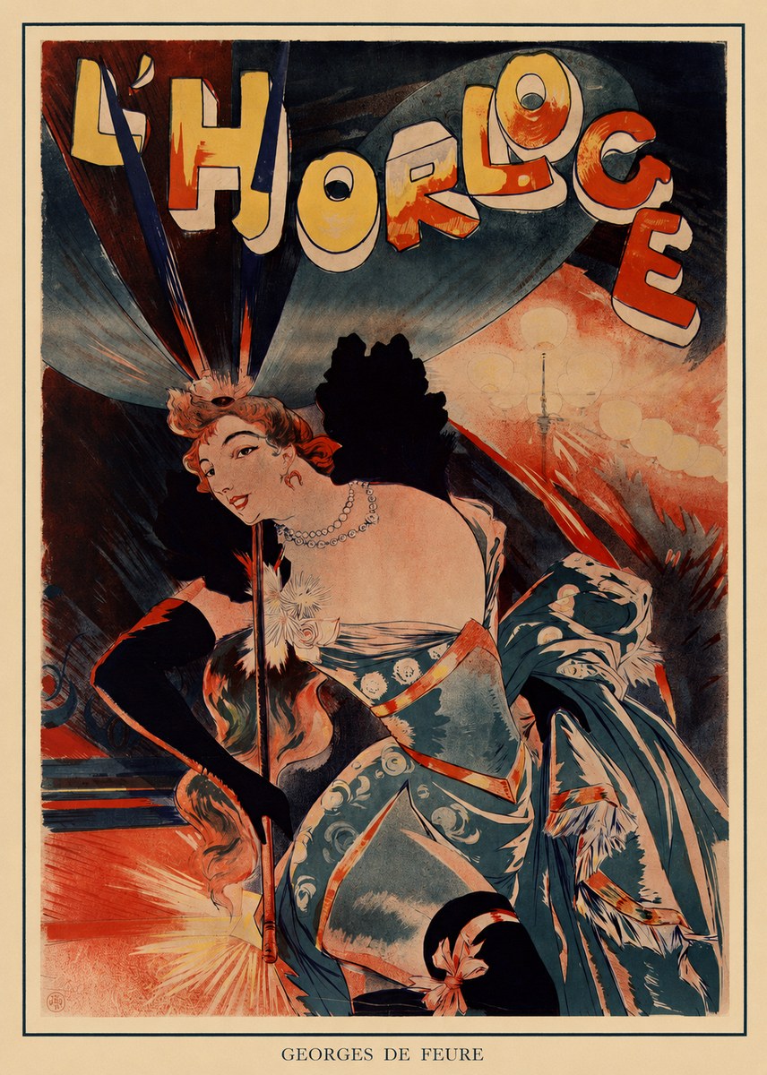 Georges de Feure L'horloge III No4 - Plakat