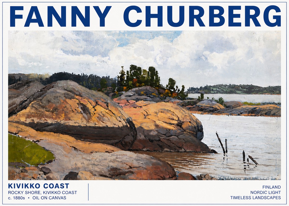 Fanny Churberg Rocky Shore · Kivikko Coast No6 - Plakat