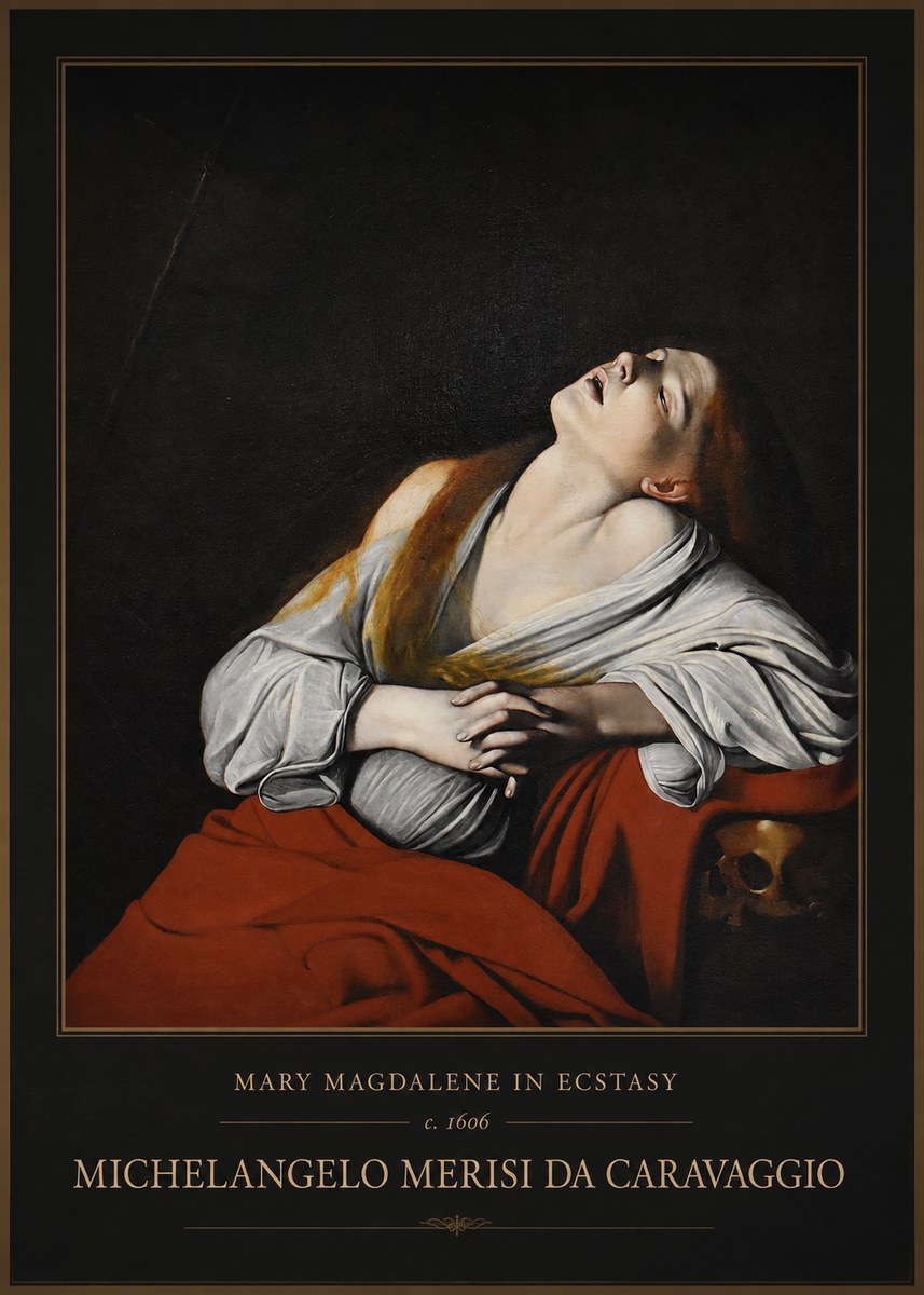 Michelangelo Merisi da Caravaggio Mary Magdalene in Ecstasy No1 - Plakat