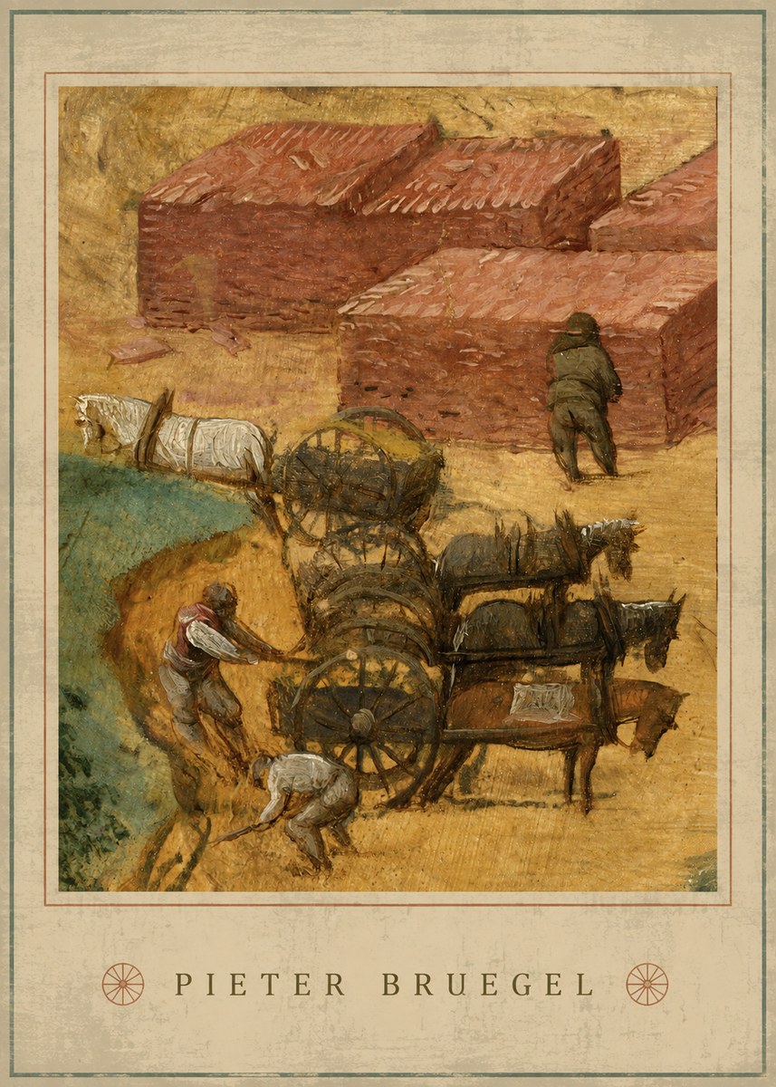 Pieter Bruegel The Brickmakers No4 - Plakat