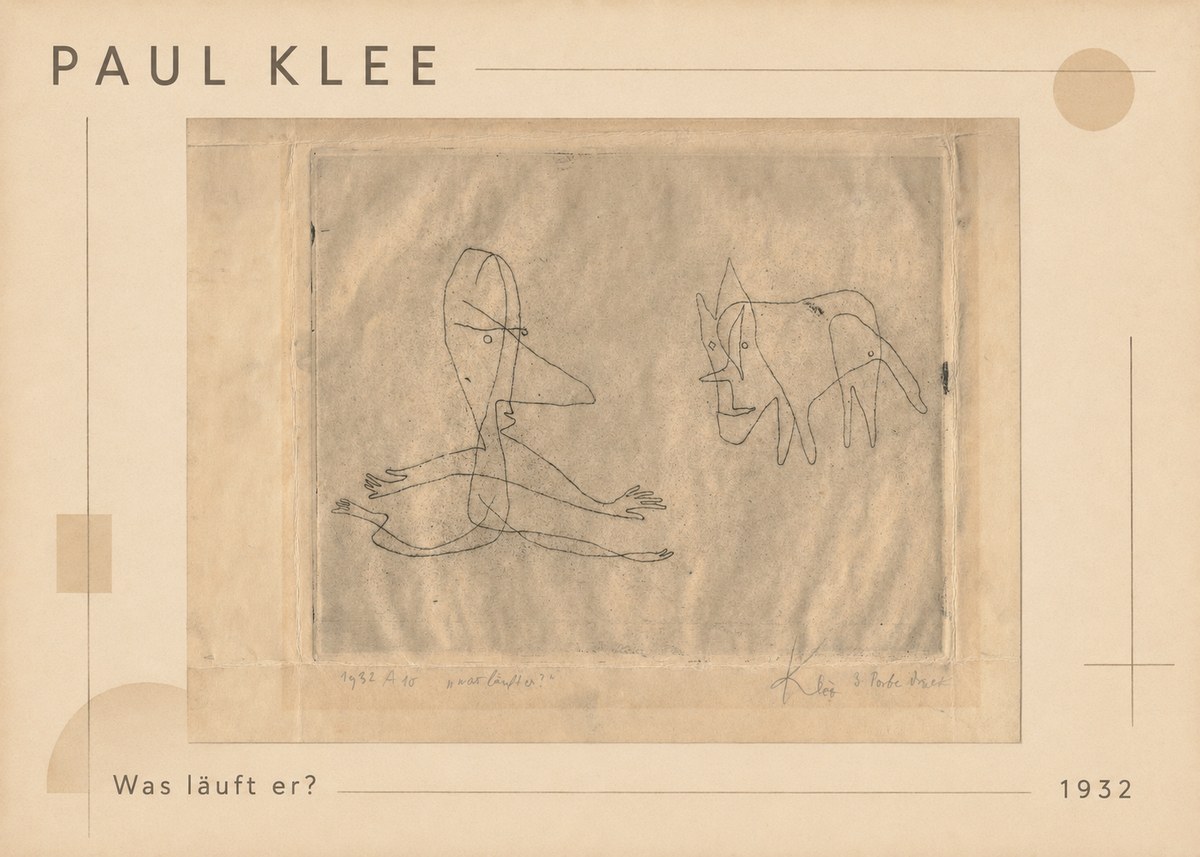 Paul Klee Was Läuft Er? No1 - Plakat