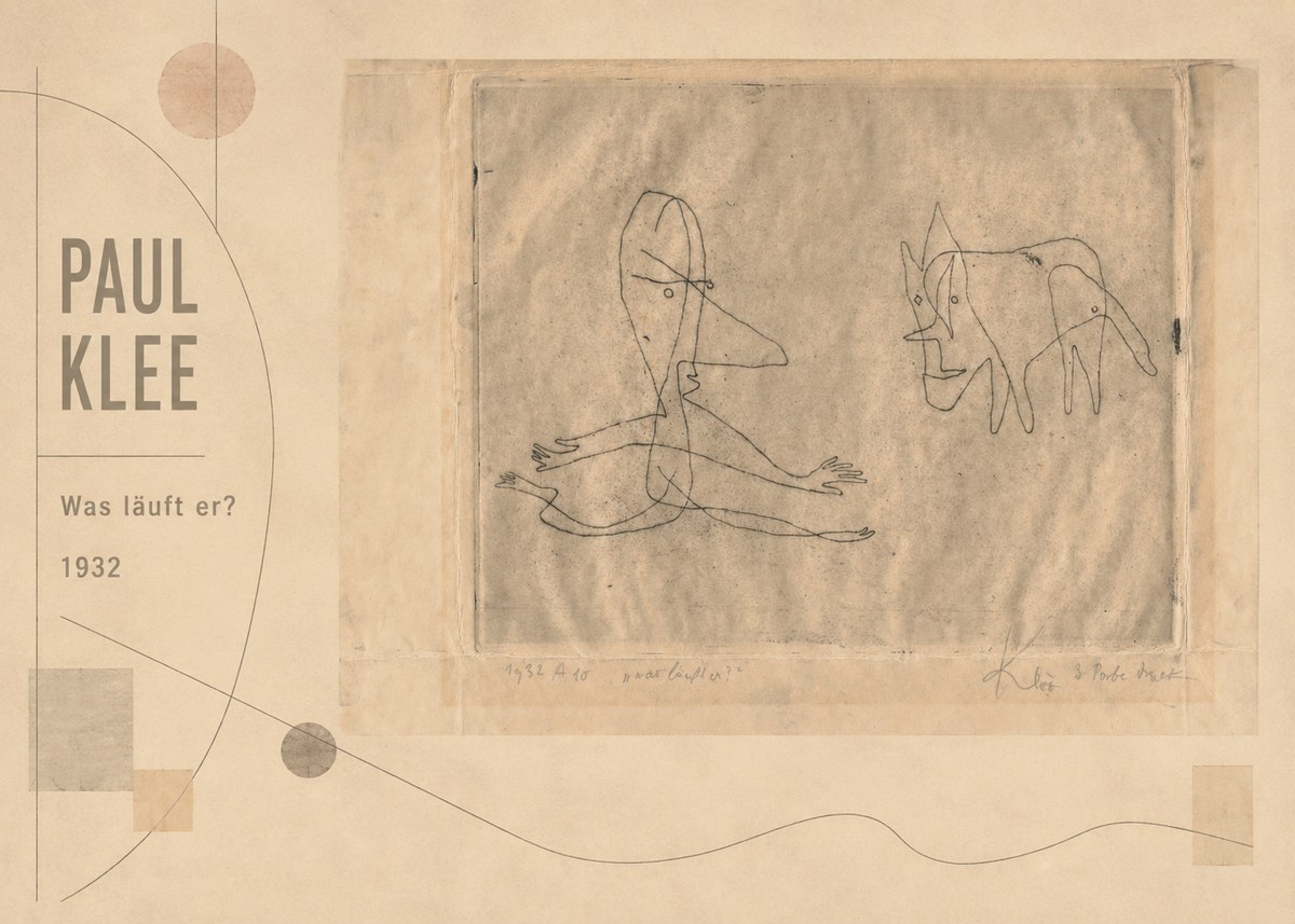 Paul Klee Was Läuft Er? No2 - Plakat
