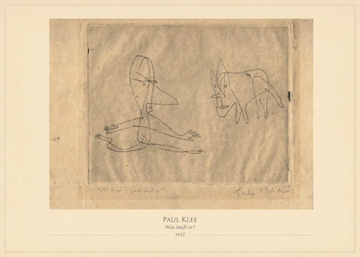 Paul Klee Was Läuft Er? No4 - Plakat