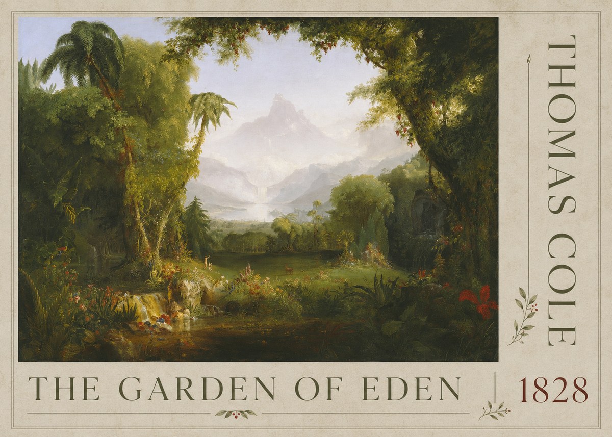 Thomas Cole The Garden of Eden II No4 - Plakat