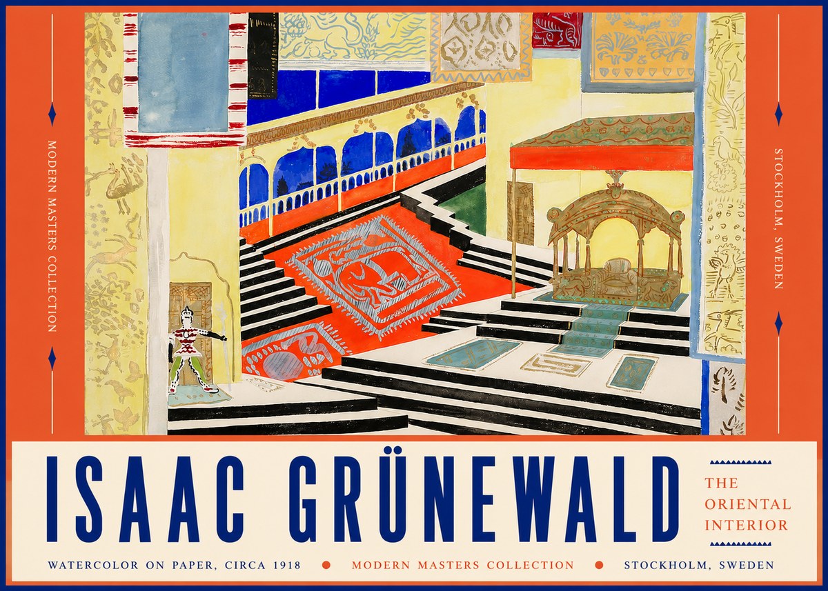 Isaac Grünewald The Oriental Interior No4 - Plakat