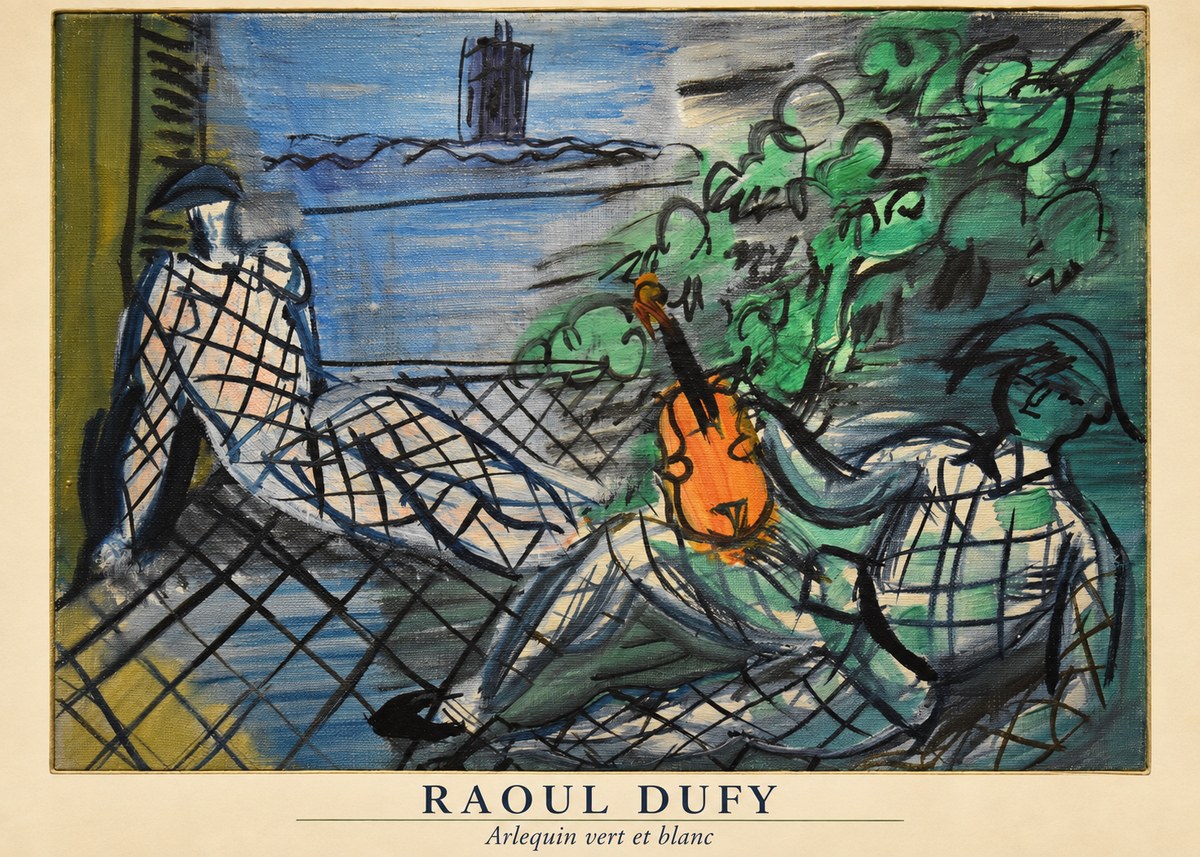 Raoul Dufy Arlequin Vert Et Blanc No5 - Plakat