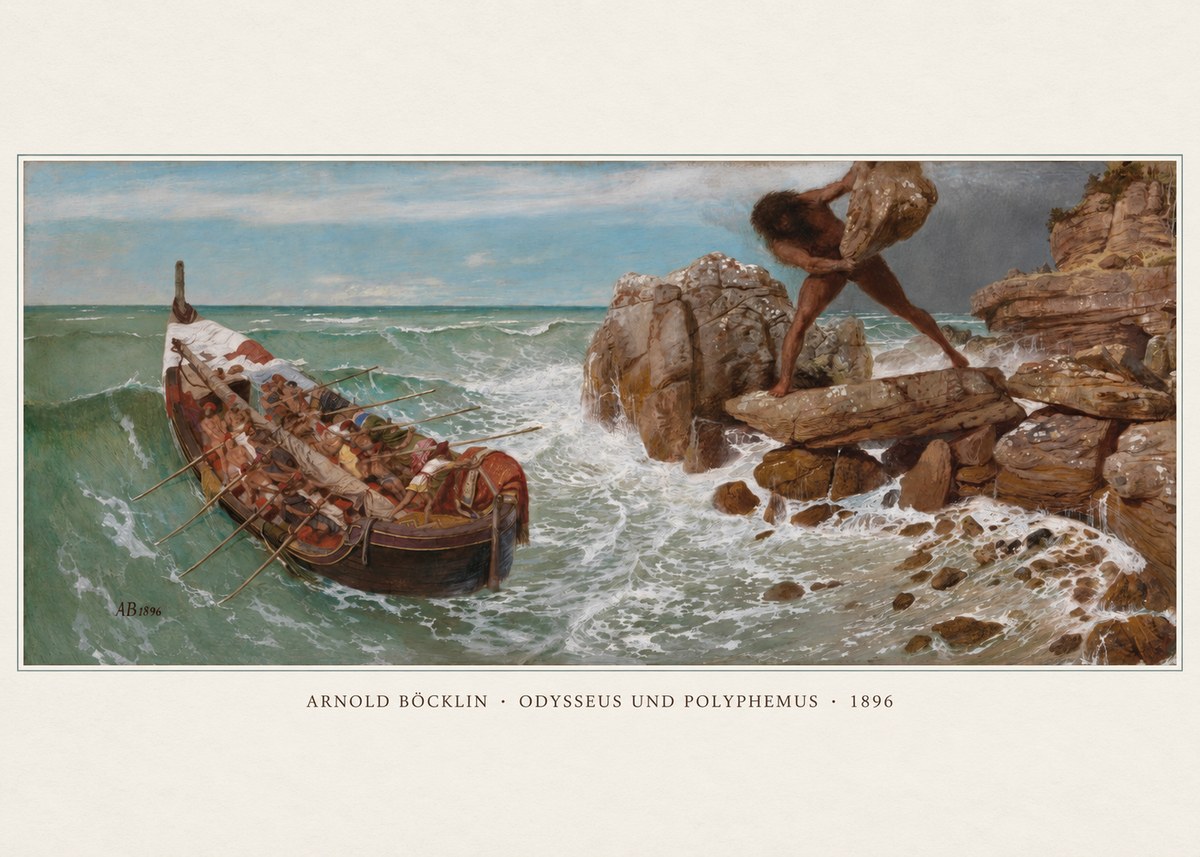 Arnold Böcklin Odysseus Und Polyphemus No2 - Plakat