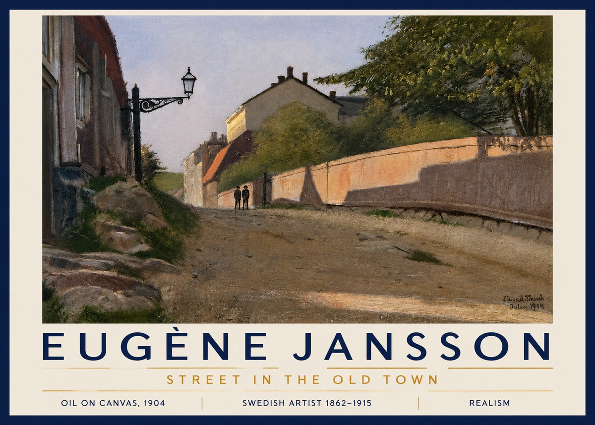 Eugène Jansson Street in the Old Town No5 - Plakat
