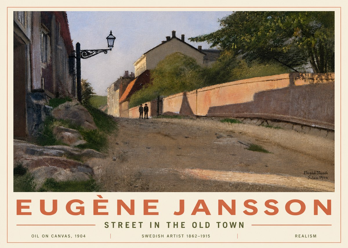 Eugène Jansson Street in the Old Town No6 - Plakat