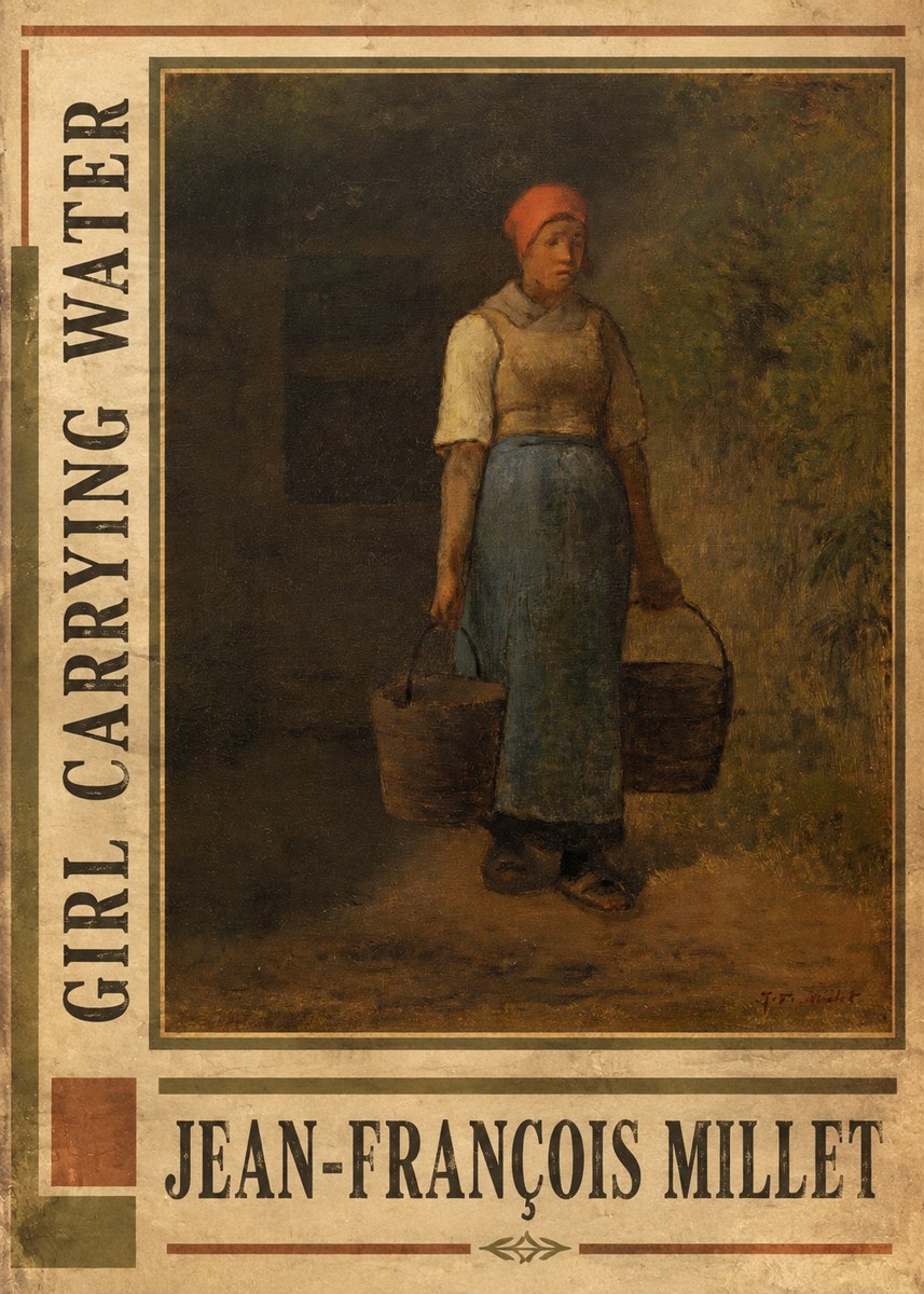Jean-François Millet Girl Carrying Water No2 - Plakat