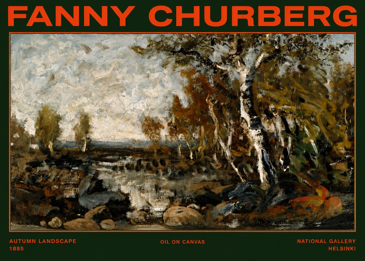 Fanny Churberg Autumn Landscape No2 - Plakat