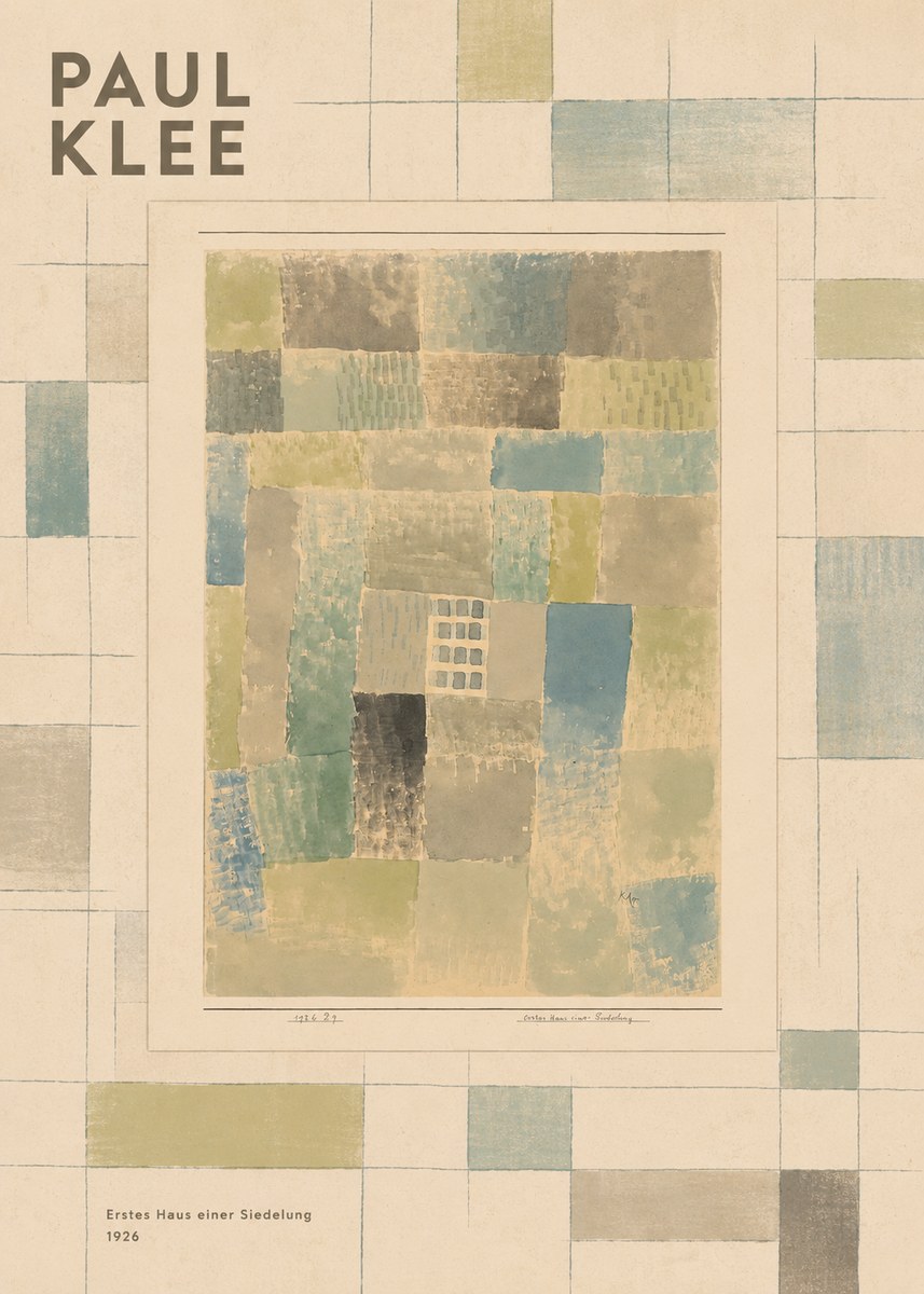 Paul Klee Erstes Haus Einer Siedelung No5 - Plakat