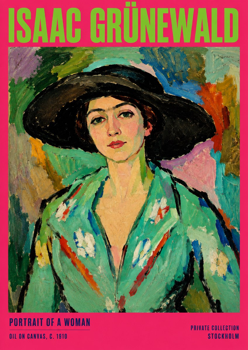 Isaac Grünewald Portrait of a Woman No2 - Plakat