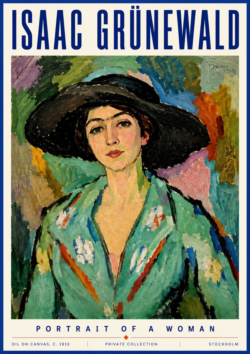 Isaac Grünewald Portrait of a Woman No5 - Plakat