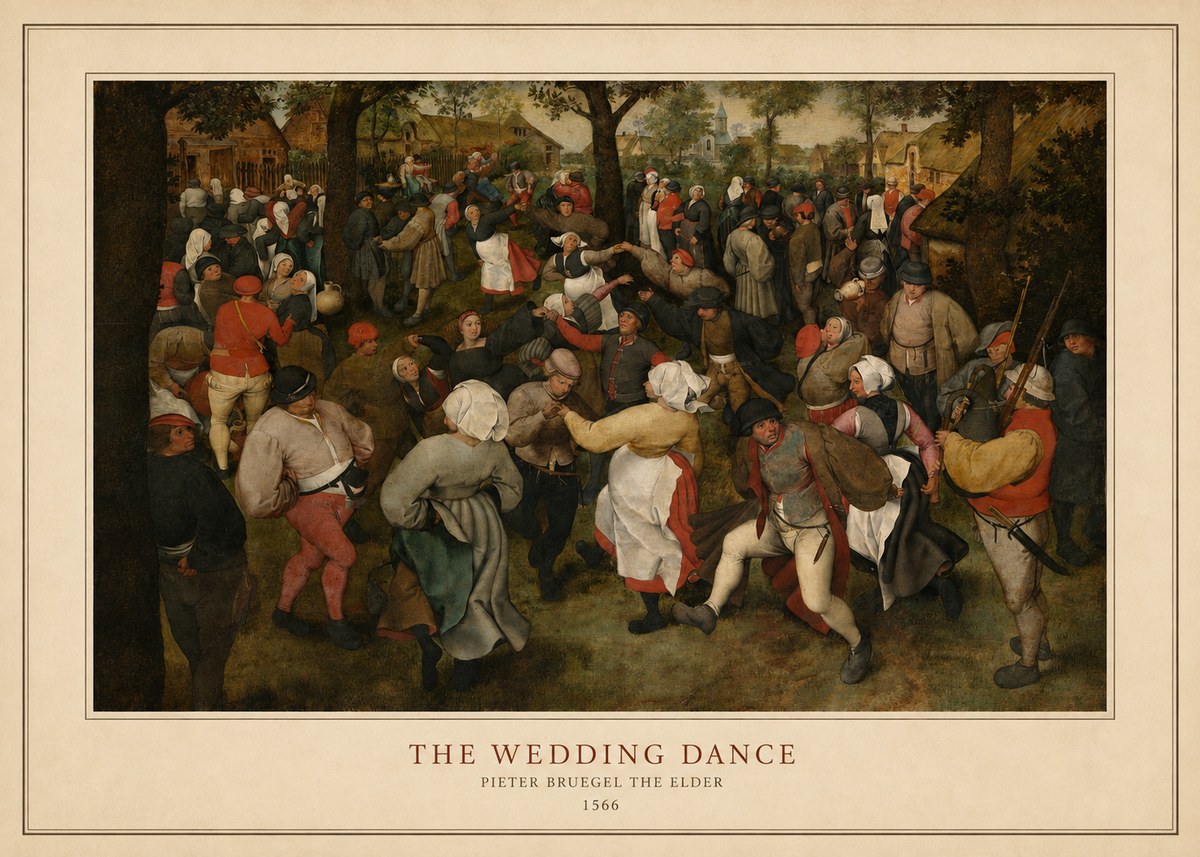 Pieter Bruegel The Wedding Dance II No4 - Plakat