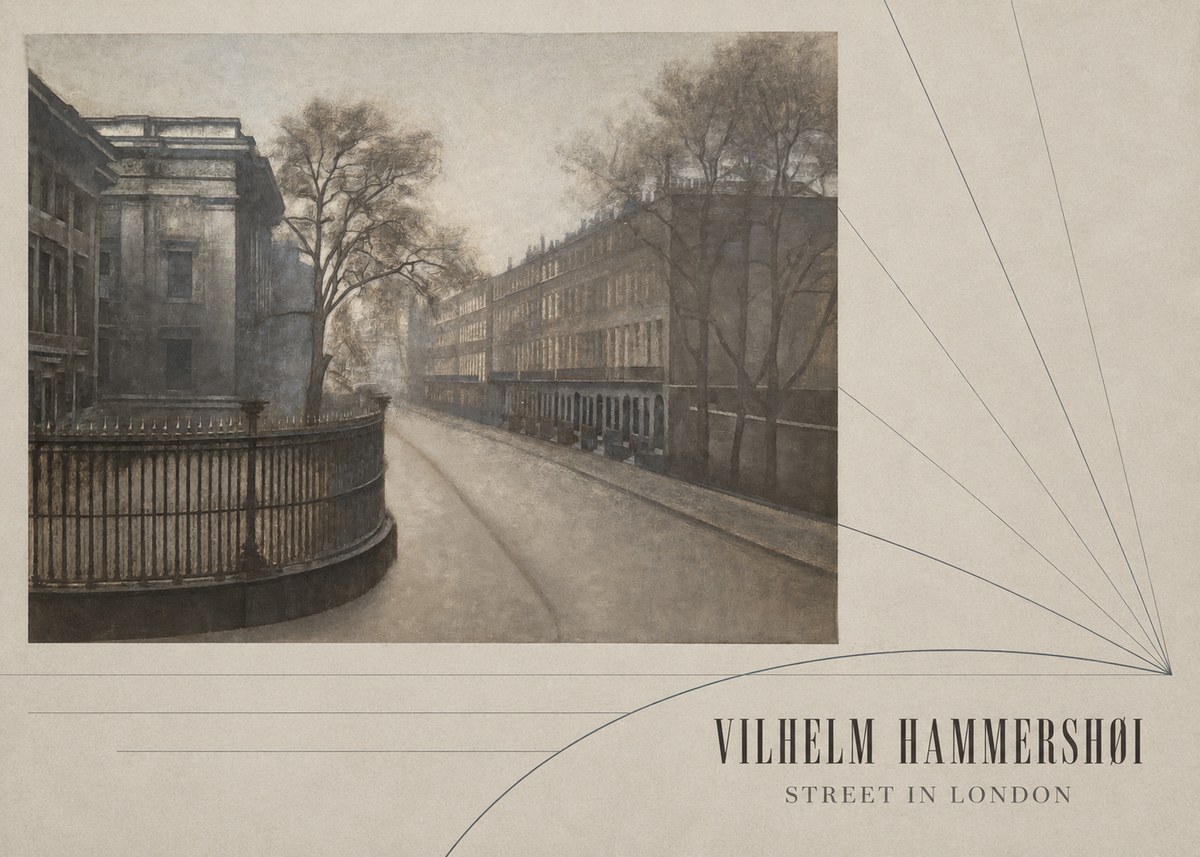 Vilhelm Hammershøi Street in London No3 - Plakat