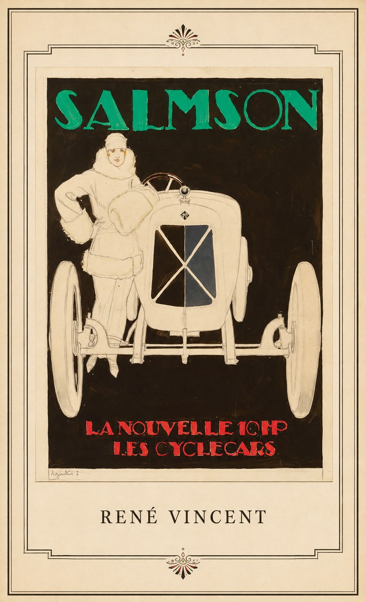 René Vincent Salmson La Nouvelle 10Hp Les Cyclecars No4 - Plakat