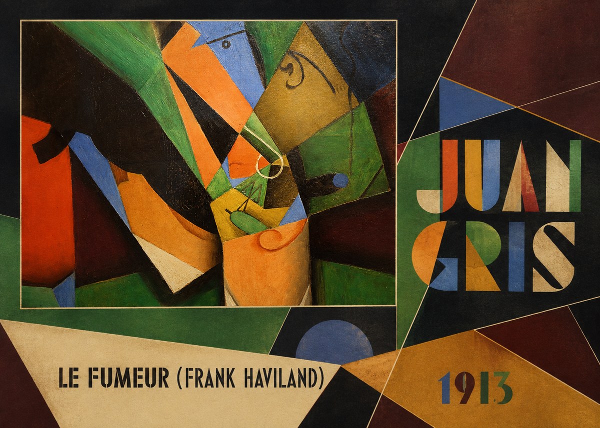 Juan Gris Le Fumeur (Frank Haviland) No4 - Plakat
