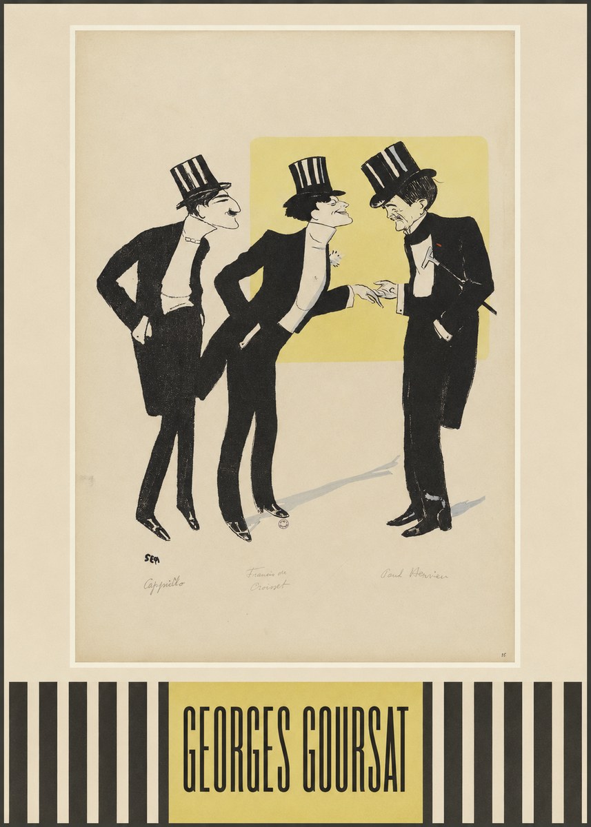 Georges Goursat Capiello, Fraxin De Crouset, Poul Hervieu No4 - Plakat